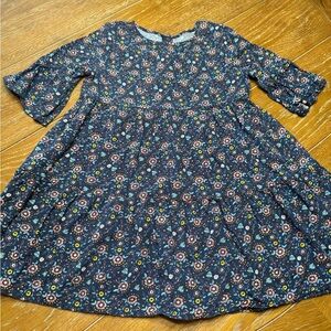 True Craft Navy Floral Kids Dress Girls size 5 Long Sleeve Dress from Boutique